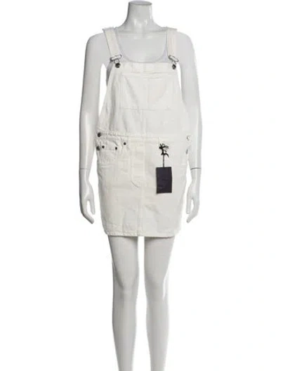 Pre-owned Prada 2023 Mini Dress W/ Tags In White