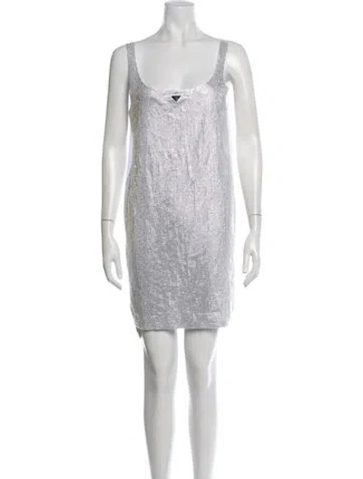 Pre-owned Prada 2023 Mini Dress W/ Tags In White