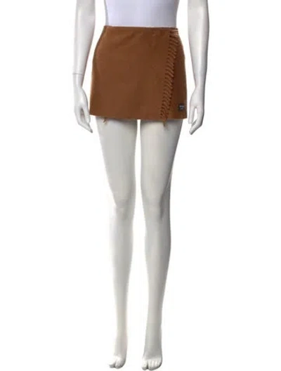 Pre-owned Prada 2023 Mini Skirt In Brown