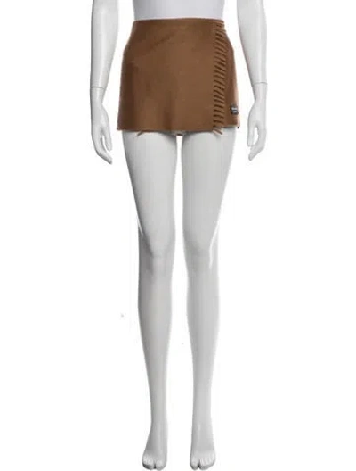 Pre-owned Prada 2023 Mini Skirt In Brown