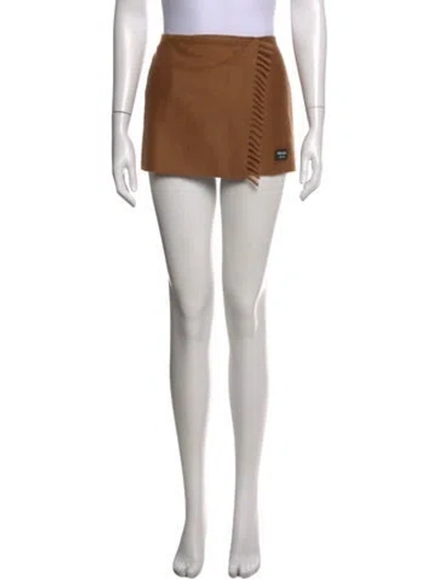 Pre-owned Prada 2023 Mini Skirt In Brown