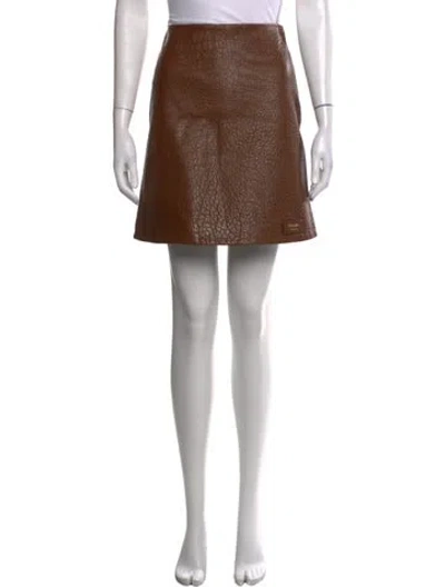 Pre-owned Prada 2023 Mini Skirt In Brown