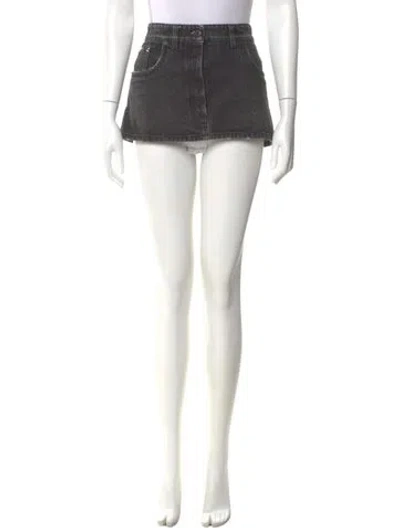 Pre-owned Prada 2023 Mini Skirt In Gray