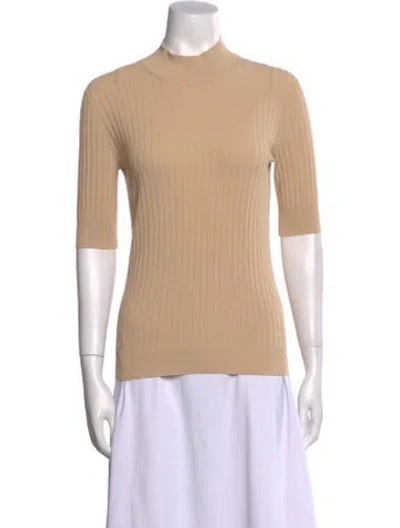 Pre-owned Prada 2023 Mock Neck Sweater In Neutral