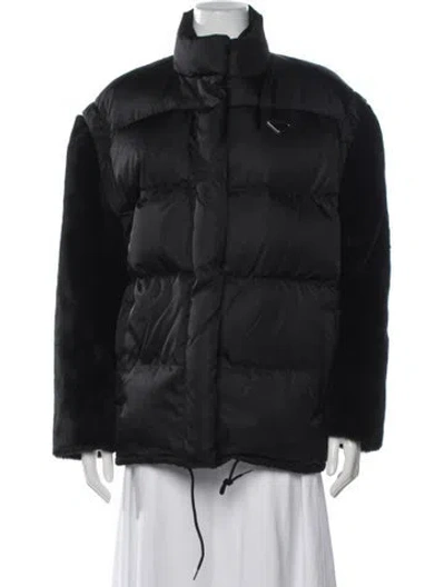 Pre-owned Prada 2023 Nylon Down Coat In Black