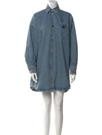 Pre-owned Prada 2023 Oversized Tunic In Blue