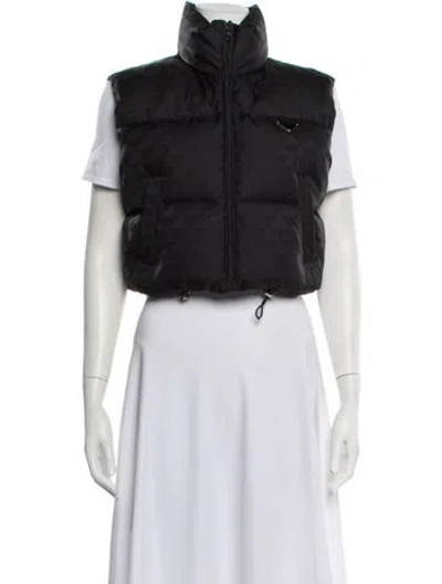 Pre-owned Prada 2023 Patterned Vest In Black