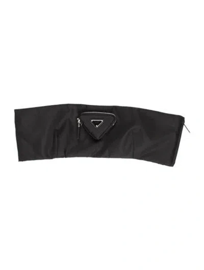 Pre-owned Prada 2023 Re-nylon Crop Top In Black