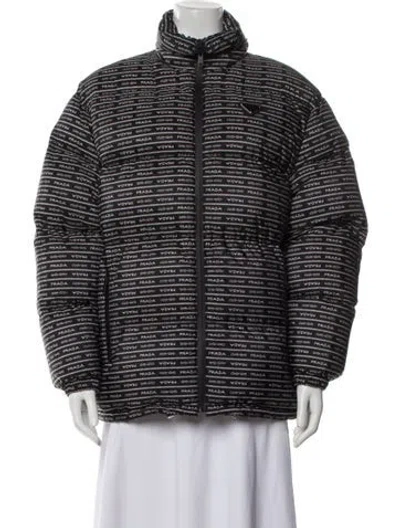 Pre-owned Prada 2023 Re-nylon Down Jacket W/ Tags In Black
