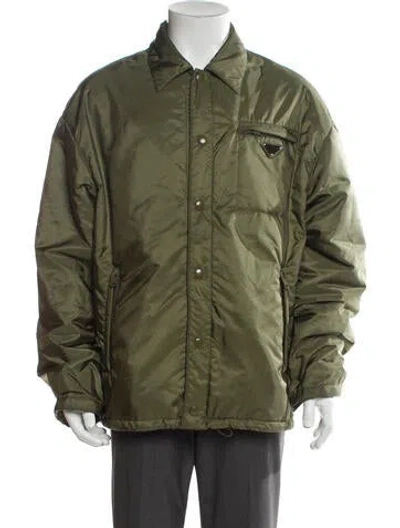 Pre-owned Prada 2023 Re-nylon Parka In Green