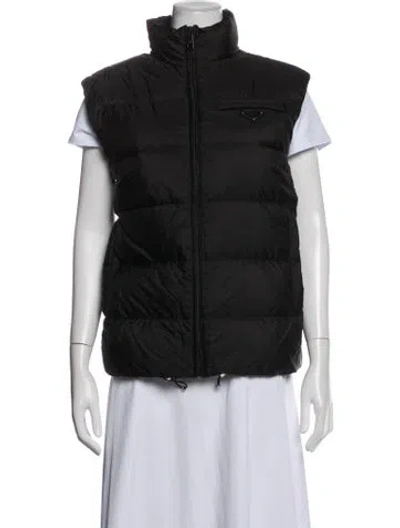 Pre-owned Prada 2023 Re-nylon Puffer Coat In Black