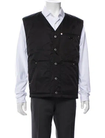Pre-owned Prada 2023 Re-nylon Vest In Black