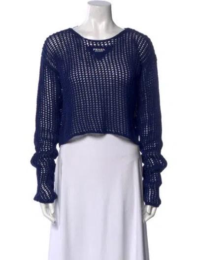 Pre-owned Prada 2023 Scoop Neck Sweater In Blue