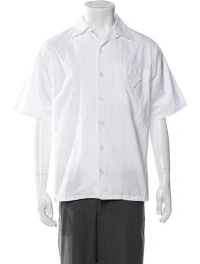 Pre-owned Prada 2023 Short Sleeve Dress Shirt In White