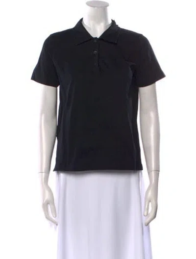 Pre-owned Prada 2023 Short Sleeve Polo In Black