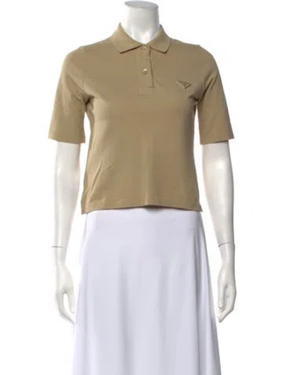 Pre-owned Prada 2023 Short Sleeve Polo In Neutrals