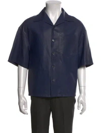 Pre-owned Prada 2023 Signature Logo Shirt In Blue