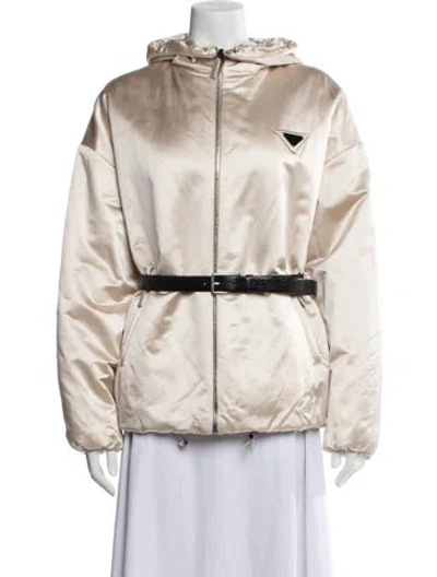 Pre-owned Prada 2023 Silk Jacket W/ Tags In Neutral