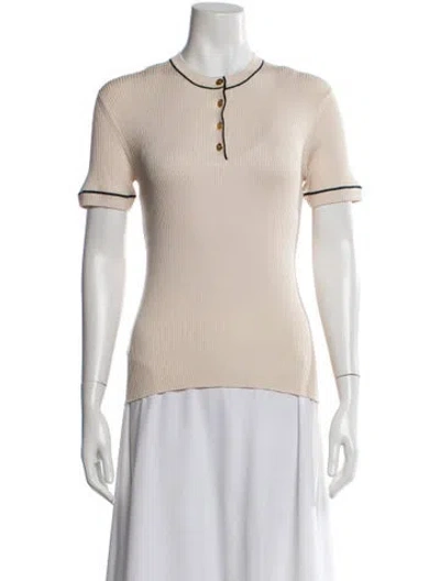 Pre-owned Prada 2023 Silk Sweater In Neutral
