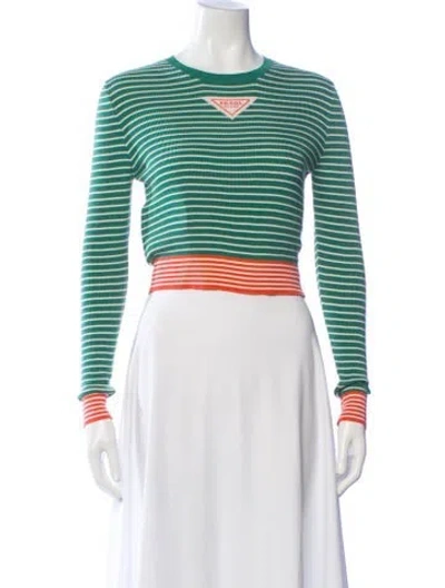 Pre-owned Prada 2023 Silk Top In Green