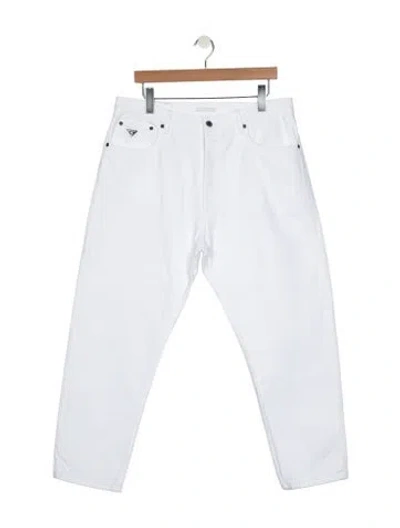 Pre-owned Prada 2023 Straight-leg Jeans In White