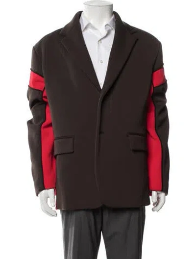 Pre-owned Prada 2023 Striped Peacoat In Multi