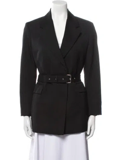 Pre-owned Prada 2023 Virgin Wool Blazer In Black