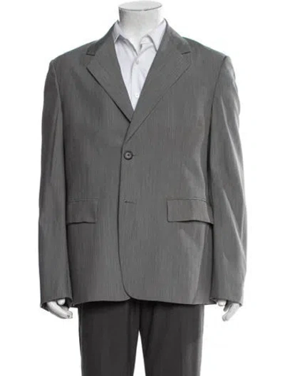 Pre-owned Prada 2023 Virgin Wool Blazer In Black