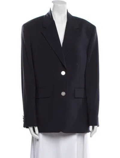 Pre-owned Prada 2023 Virgin Wool Blazer In Blue