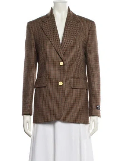 Pre-owned Prada 2023 Virgin Wool Blazer In Brown