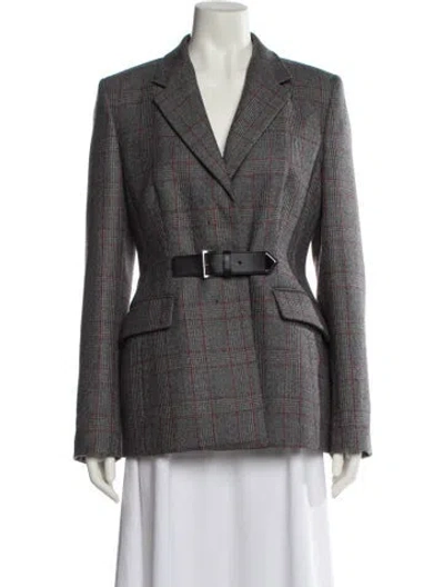 Pre-owned Prada 2023 Virgin Wool Blazer In Gray