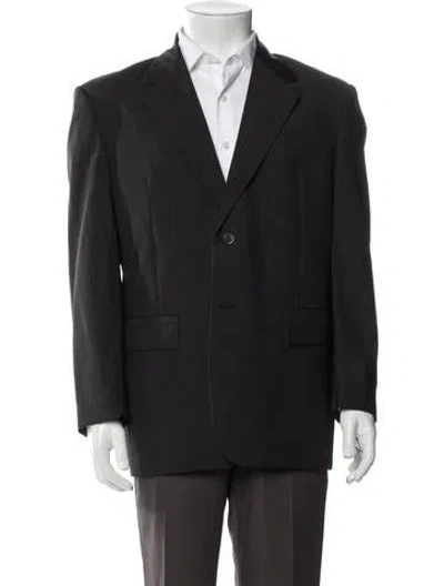 Pre-owned Prada 2023 Virgin Wool Blazer In Gray