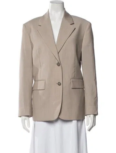 Pre-owned Prada 2023 Virgin Wool Blazer W/ Tags In Neutrals