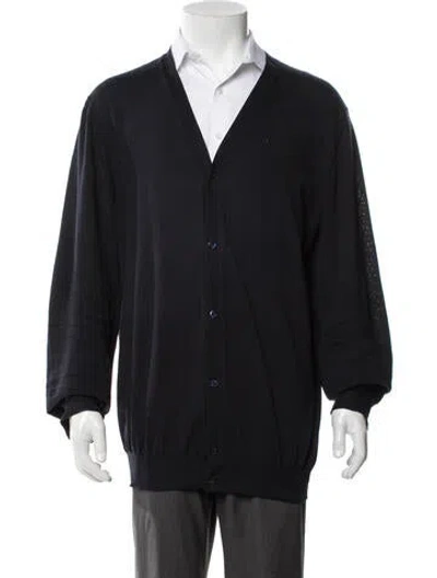 Pre-owned Prada 2023 Virgin Wool Cardigan In Blue