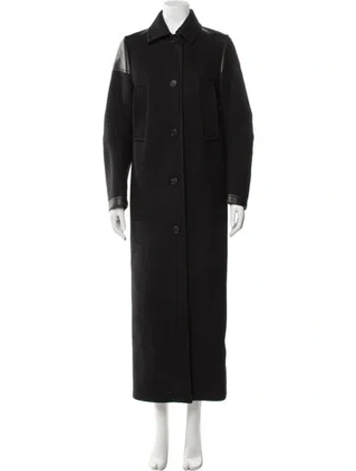 Pre-owned Prada 2023 Virgin Wool Coat In Black