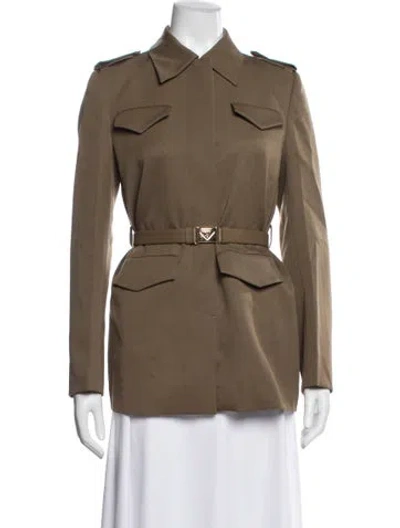 Pre-owned Prada 2023 Virgin Wool Jacket In Neutrals