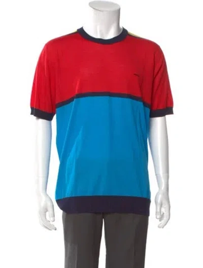 Pre-owned Prada 2023 Virgin Wool Pullover In Blue
