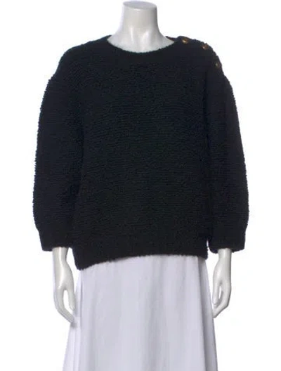 Pre-owned Prada 2023 Virgin Wool Sweater In Black