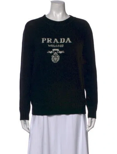 Pre-owned Prada 2023 Virgin Wool Sweater In Black