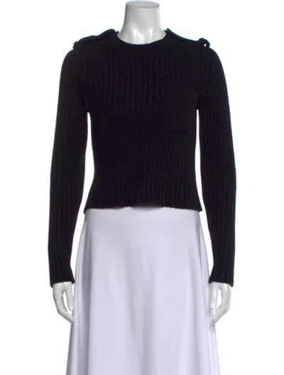 Pre-owned Prada 2023 Virgin Wool Sweater In Black