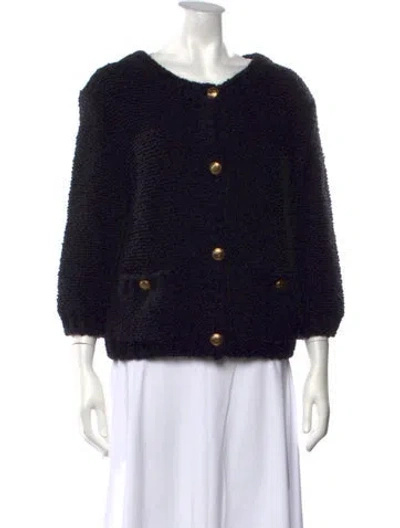 Pre-owned Prada 2023 Virgin Wool Sweater In Black