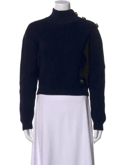 Pre-owned Prada 2023 Virgin Wool Sweater In Blue