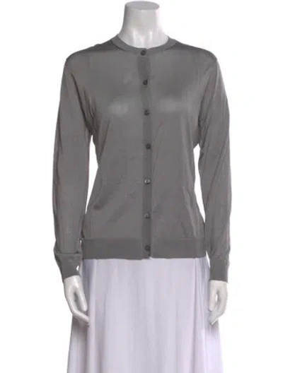 Pre-owned Prada 2023 Virgin Wool Sweater In Gray
