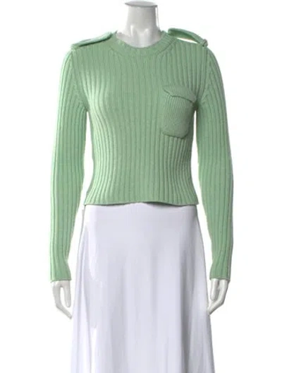 Pre-owned Prada 2023 Virgin Wool Sweater In Green