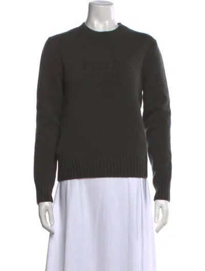 Pre-owned Prada 2023 Virgin Wool Sweater In Green