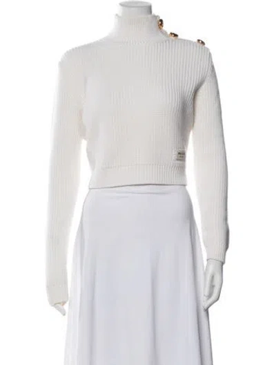 Pre-owned Prada 2023 Virgin Wool Sweater In White