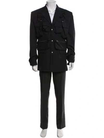 Pre-owned Prada 2023 Virgin Wool Utility Jacket W/ Tags In Blue