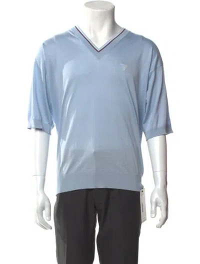 Pre-owned Prada 2023 V-neck Pullover In Blue