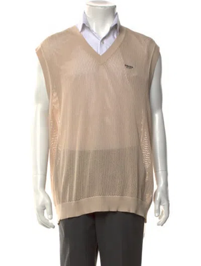 Pre-owned Prada 2023 V-neck Sweater Vest In Neutrals
