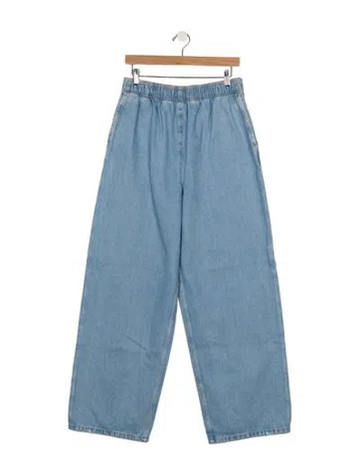 Pre-owned Prada 2023 Wide Leg Jeans In Blue